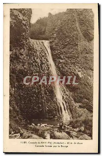 Cartes postales Cascade du Ray Pic Ardeche Cascade formee par la Bourge