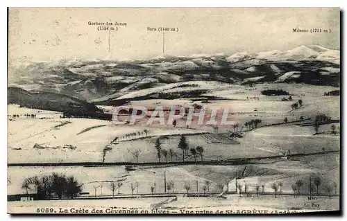 Cartes postales La Crete des Cevennes en filver Vue prise de St Agreve