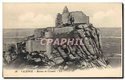 Cartes postales Valence Ruines de Crussol