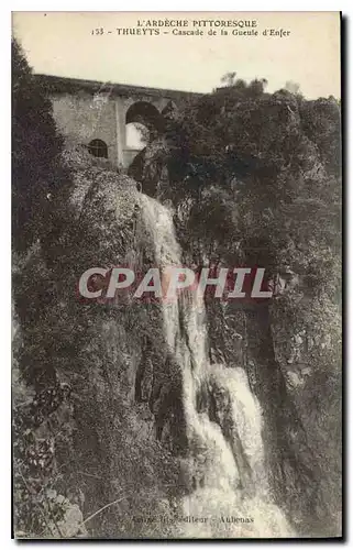 Ansichtskarte AK L'Ardeche Pittoresque Thueyts Cascade de la Gueule d'Enfer