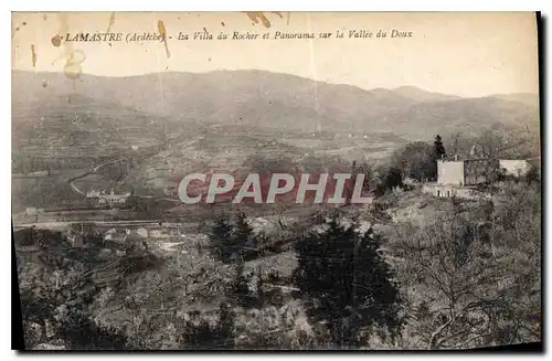 Ansichtskarte AK Lamastre Ardeche La Villa du Rocher et Panorama sur la Vallee du Doux