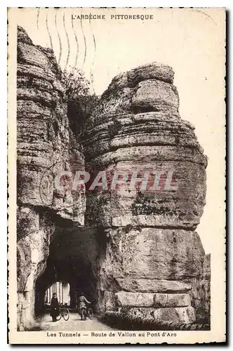 Ansichtskarte AK Les Tunnels Route de Vallon au Pont d'Arc