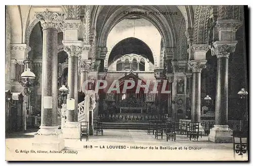 Ansichtskarte AK La Louvesc Interieur de la Basilique et le Choeur