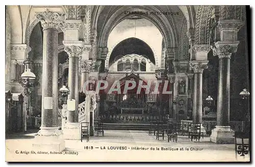 Cartes postales La Louvesc Interieur de la Basilique et le Choeur