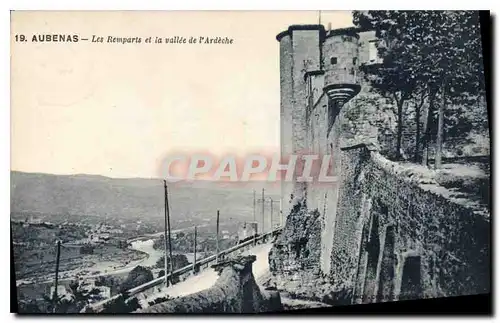 Cartes postales Aubenas Les Remparts et la vallee de l'Ardeche
