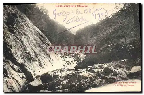 Cartes postales Haut Vivarais Illustree la Vallee de Grozon