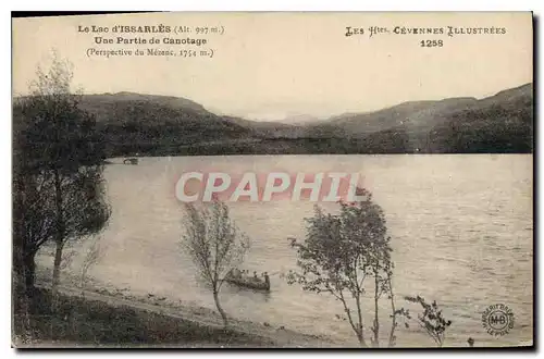 Ansichtskarte AK Le Lac d'Issarles Une Partie de Canotage Perspective du Mezenc