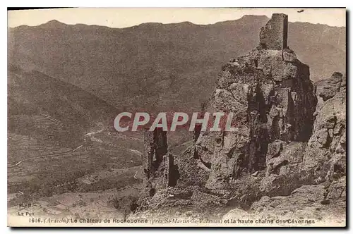 Ansichtskarte AK Le Chateau de Rochebonne pres St Martin de Valamas et la haute chaine des Cevennes