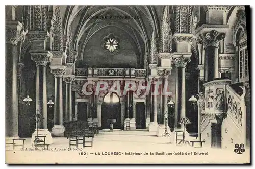 Ansichtskarte AK La Louvesc Interieur de la Basilique Cote de l'Entree