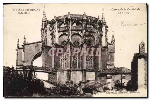 Ansichtskarte AK Viviers sur Rhone Chevet de la Cathedrale