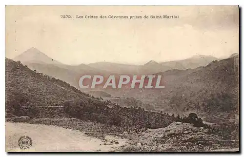 Cartes postales Les Cretes des Cevennes prises de Saint Martial