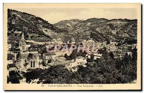 Cartes postales Vals les Bains Vue generale