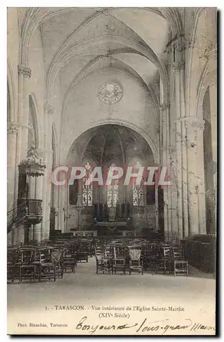 Ansichtskarte AK Tarascon Vue interieure de l'Eglise Sainte Marthe