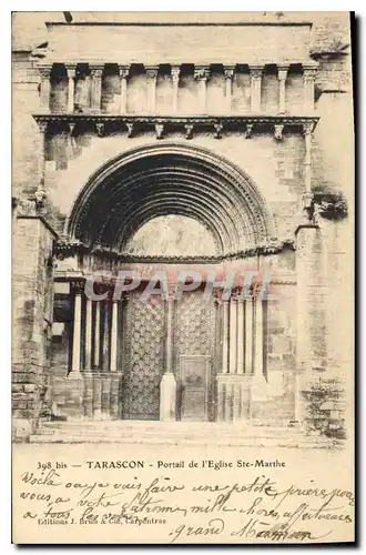 Cartes postales Tarascon Portail de l'Eglise Ste Marthe