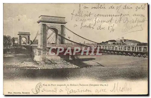 Cartes postales Vue du Pont suspendu du Rhone a Tarascon