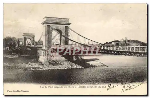 Cartes postales Vue du Pont suspendu du Rhone a Tarascon