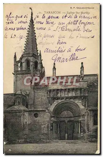 Cartes postales Tarascon Eglise Ste Marthe