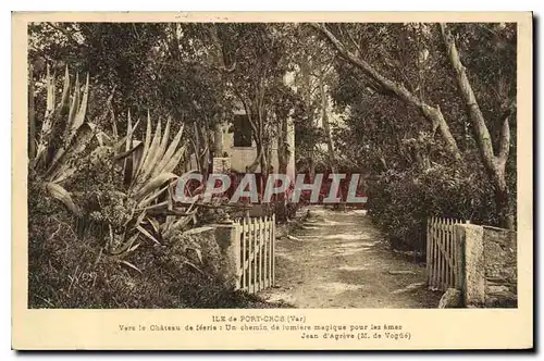 Cartes postales Ile de Port Chos Var Vers le Chateau de feerie Un Chemin de Jumiere magique pour les Ames