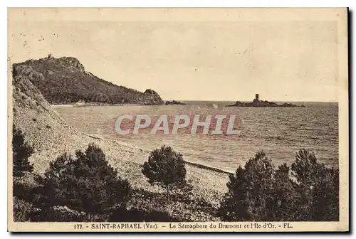 Cartes postales Saint Raphael Var Le Semaphore du Dramont et l'Ile d'Or