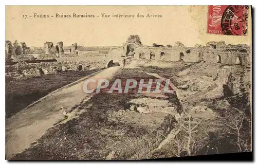 Ansichtskarte AK Frejus Ruines Romaines Vue interieure des Arenes