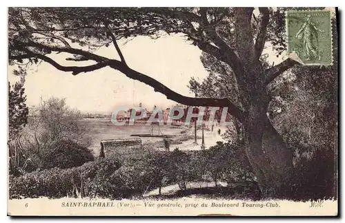 Cartes postales Saint Raphael Var vue generale prise du Boulevard Touring Club