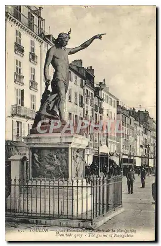 Cartes postales Toulon Quai Cronstadt le Genie de la Navigation