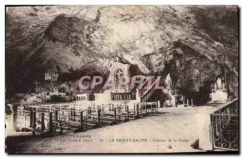 Cartes postales Sainte Baume St Zacharie Var la Sainte Baume interieur de la Grotte