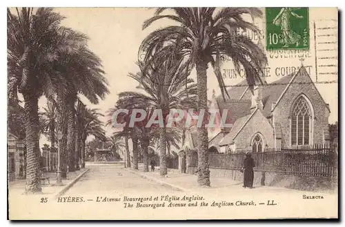 Ansichtskarte AK Hyeres l'Avenue Beauregard et l'eglise Anglaise