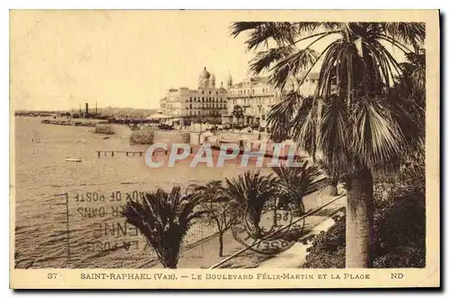 Cartes postales Saint Raphael Var le Boulevard Felix Martin et la Plage