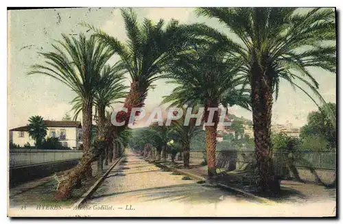 Cartes postales Hyeres avenue Godillot