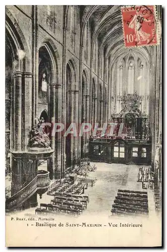 Cartes postales Basilique de Saint Maximin vue interieure