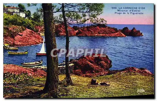 Cartes postales La Corniche d'Or Miramar d'Esterel plage de la Figueirette