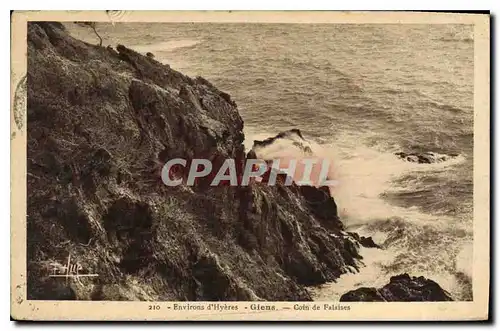 Ansichtskarte AK Environs d'Hyeres Giens Coin de Falaises