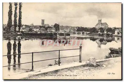 Cartes postales Auxerre vue generale prise du pont de Gien