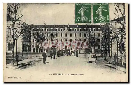 Cartes postales Auxerre La Caserne Vauban Militaria