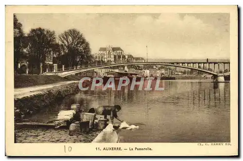 Ansichtskarte AK Auxerre La Passerelle