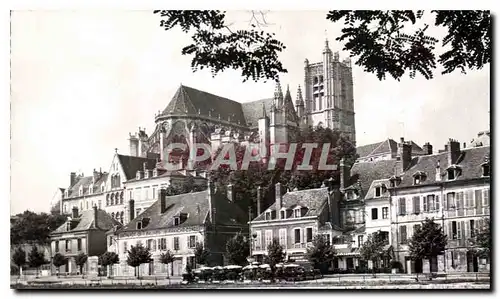 Ansichtskarte AK Auxerre Yonne La Cathedrale prise des bords de l'Yonne