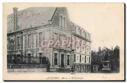 Cartes postales Auxerre Musee et bibliotheque