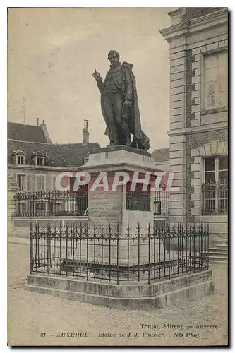 Ansichtskarte AK Auxerre Statue de J J Fourier