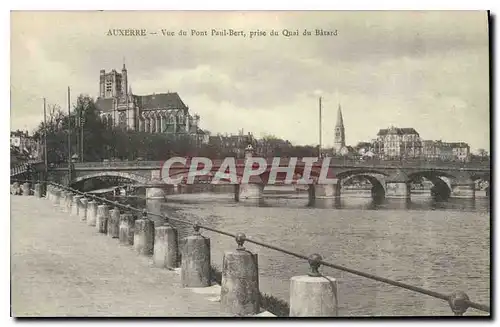 Ansichtskarte AK Auxerre Vue du Pont Paul Bert prise du Quai du Batard