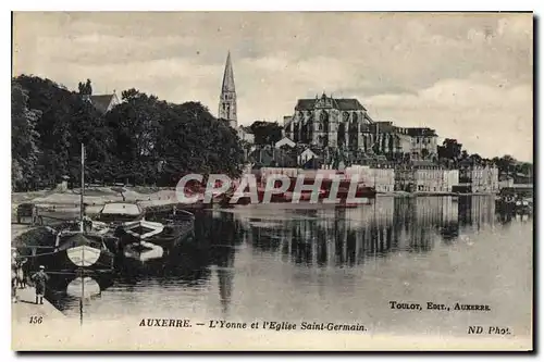 Ansichtskarte AK Auxerre l'Yonne et l'Eglise Saint Germain