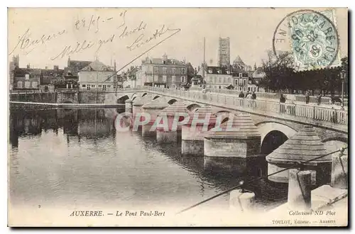 Ansichtskarte AK Auxerre Le Pont Paul Bert