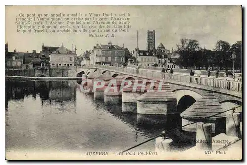 Cartes postales Auxerre Le Pont Paul Bert