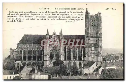 Cartes postales Auxerre La Cathedrale cote nord