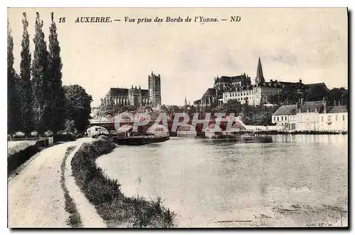 Ansichtskarte AK Auxerre Vue prise des Bords de l'Yonne