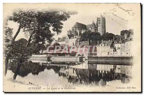 Ansichtskarte AK Auxerre Les Quais et la Cathedrale