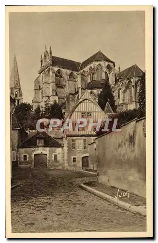 Ansichtskarte AK Auxerre Yonne Abbaye Saint Germain et Vieille Maison Place Courbet