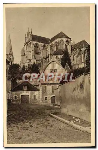 Cartes postales Auxerre Yonne Abbaye Saint Germain et Vieille Maison Place Courbet