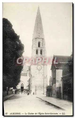 Ansichtskarte AK Auxerre Le Clocher de l'eglise Saint Germain