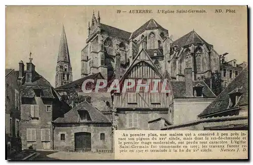 Cartes postales Auxerre L'Eglise Saint Germain